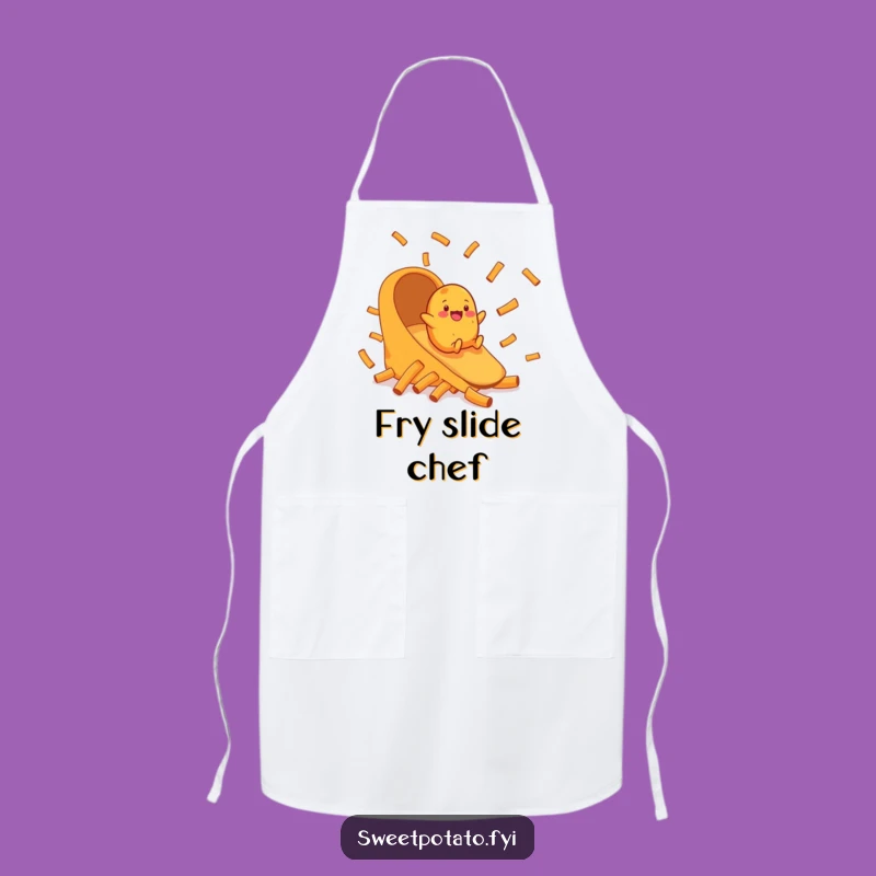 Funny Sweet Potato Fry Chute Apron - Kitchen's Delightful Star