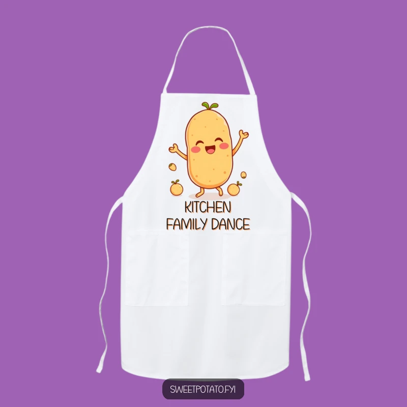Funny Dancing Sweet Potato Apron - Chef's Spud Party Kitchen Gift