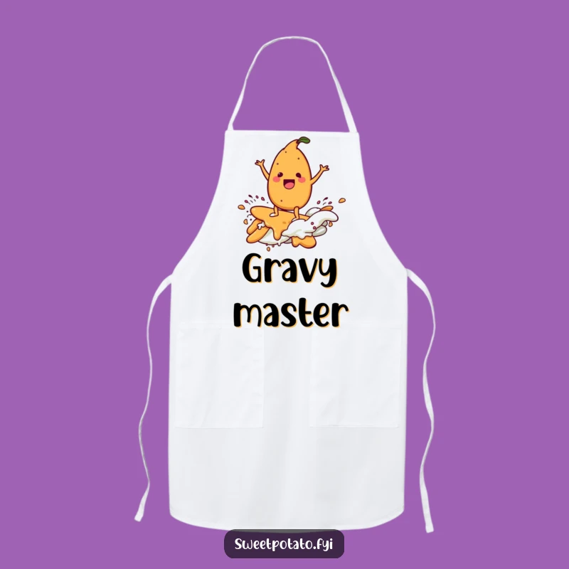 Funny Delighted Sweet Potato Gravy Surf Apron – Kitchen Fun Accessory Gift