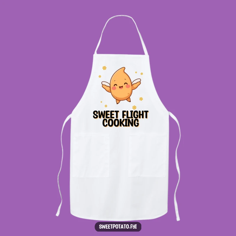Funny Flying Sweet Potato Apron: Cook with Whimsical Spud-tacular Style