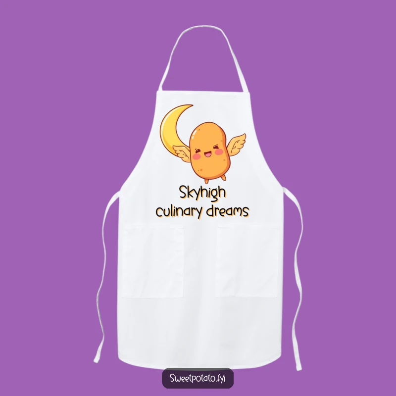 Funny Flying Sweet Potato Apron: Spud Wings Moon Chef's Wear, Ideal Funny Gift