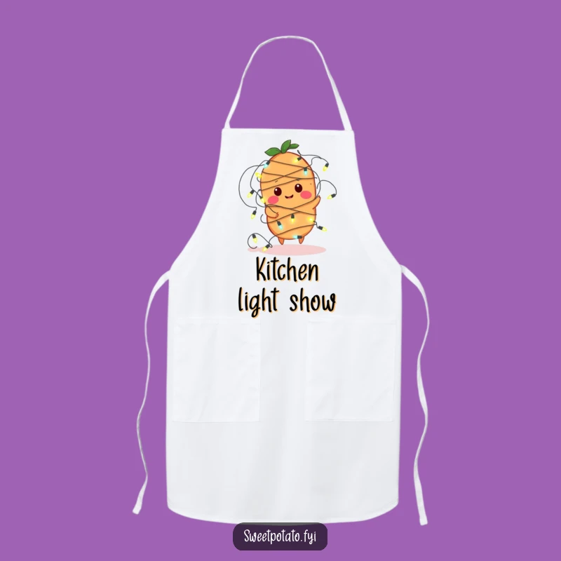 Funny Sweet Potato Lights Apron: Kitchen Fun Spud, Ideal Funny Gift