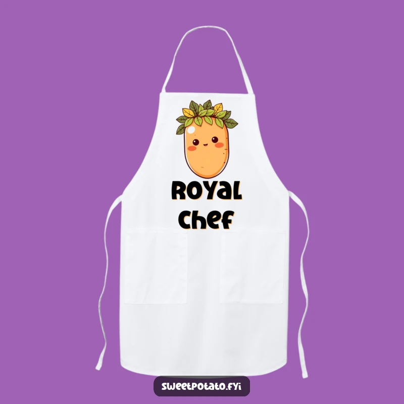 Funny Royal Sweet Potato Apron - Rule the Kitchen with Regal Flair!