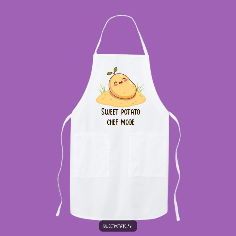 Funny Sweet Potato Apron - Cartoon Tuber for Joyful Cooking