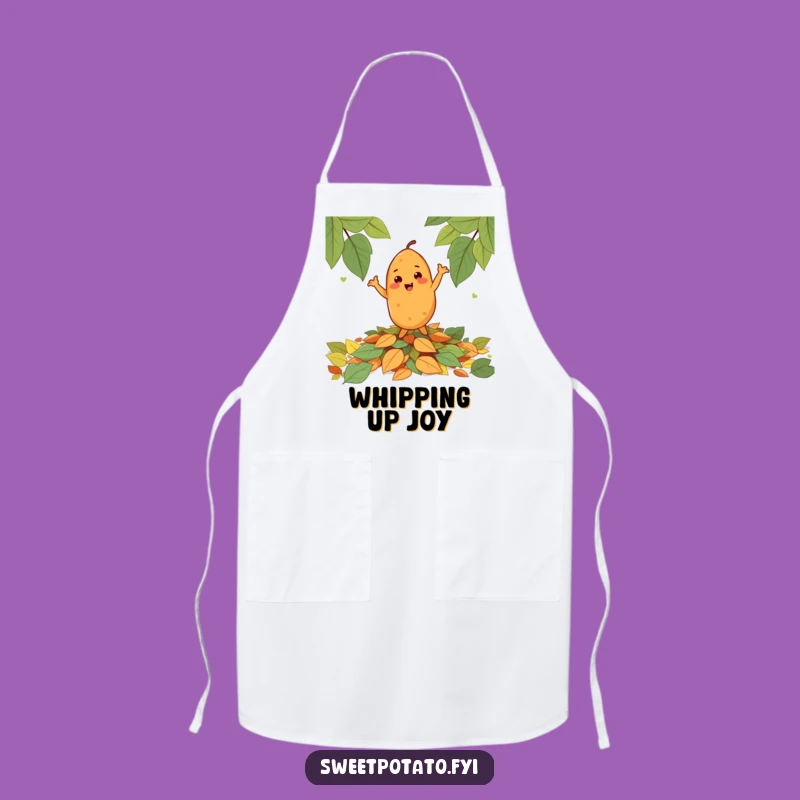 Funny Cheerful Sweet Potato Dance Apron - Whimsical Kitchen Wear for Fun Cooks
