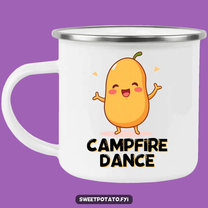 Funny Dancing Sweet Potato Camping Mug - Campfire Moves & Happy Sips!