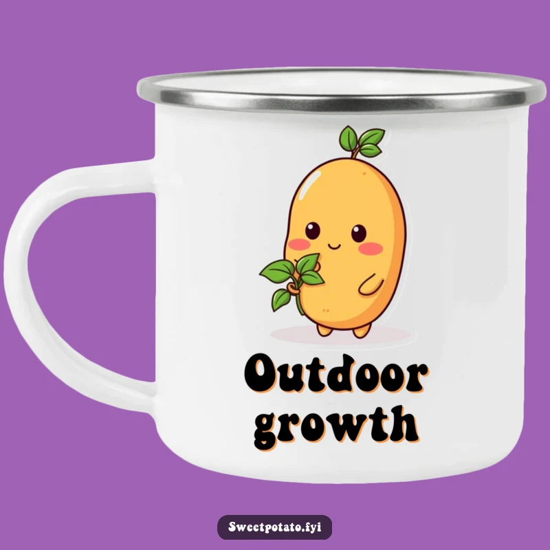 Funny Sprout Sweet Potato Camping Mug - Grow Your Adventure Humor!