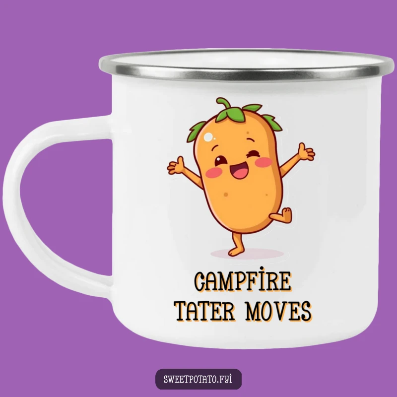 Funny Sweet Potato Camping Mug: Cartwheel Fun, Adventure Ready, Perfect Gift