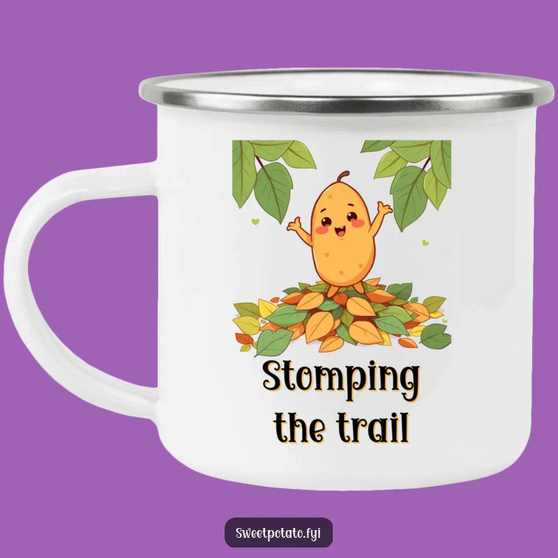 Funny Cheerful Sweet Potato Dance Camping Mug - Durable & Hilarious Outdoor Drinkware