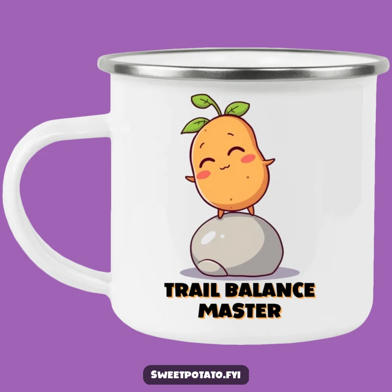 Funny Sweet Potato Wobble Camping Mug: Adventure Humor Outdoors