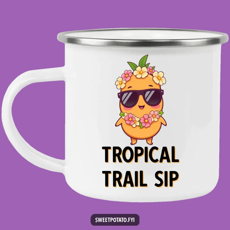 Funny Vacation Sweet Potato Camping Mug - Tropical Humorous Gift