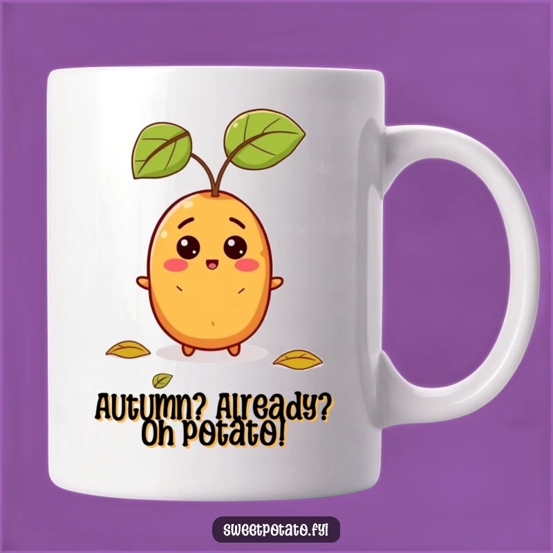 Funny Surprised Sweet Potato Mug - A Hilarious Cartoon Gift for Veggie Lovers!