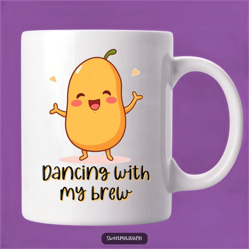 Funny Dancing Sweet Potato Mug - Celebrate with Joyful Veggie Vibes!