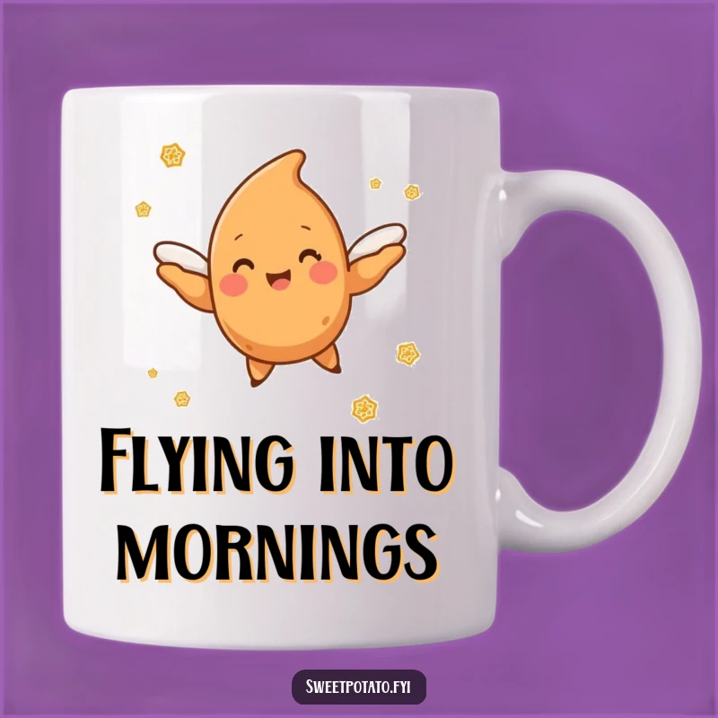 Funny Flying Sweet Potato Mug: A Whimsical Treat for Spud Lovers