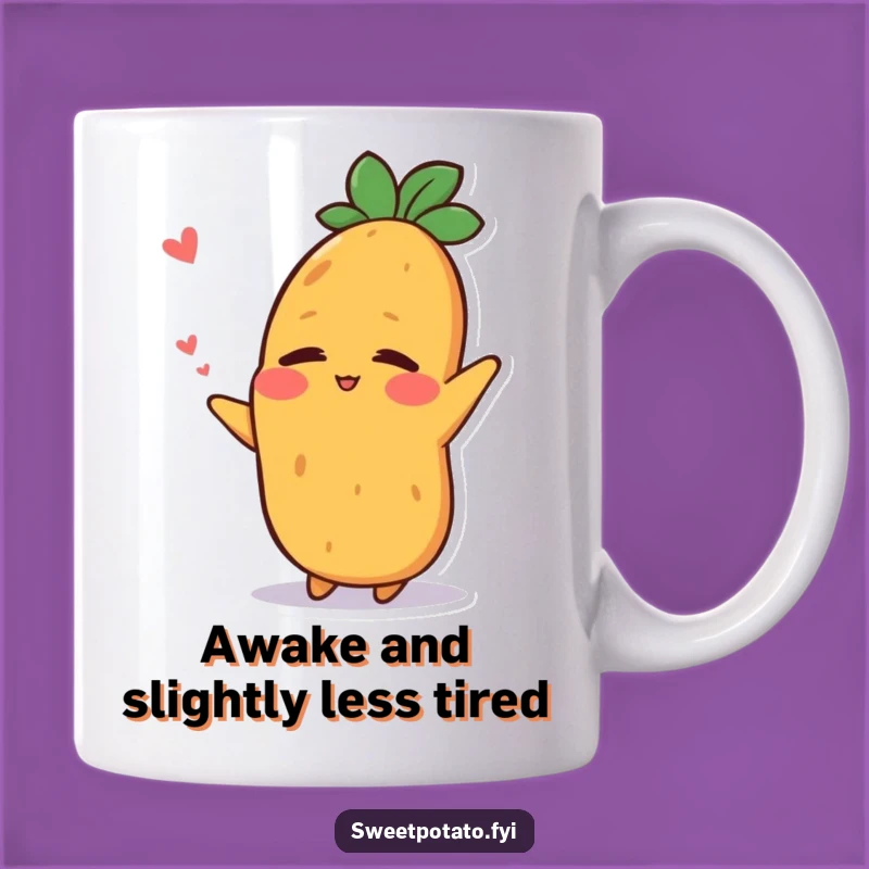 Funny Relaxed Sweet Potato Mug - Hilarious Cartoon Gift for Post-Nap Bliss!