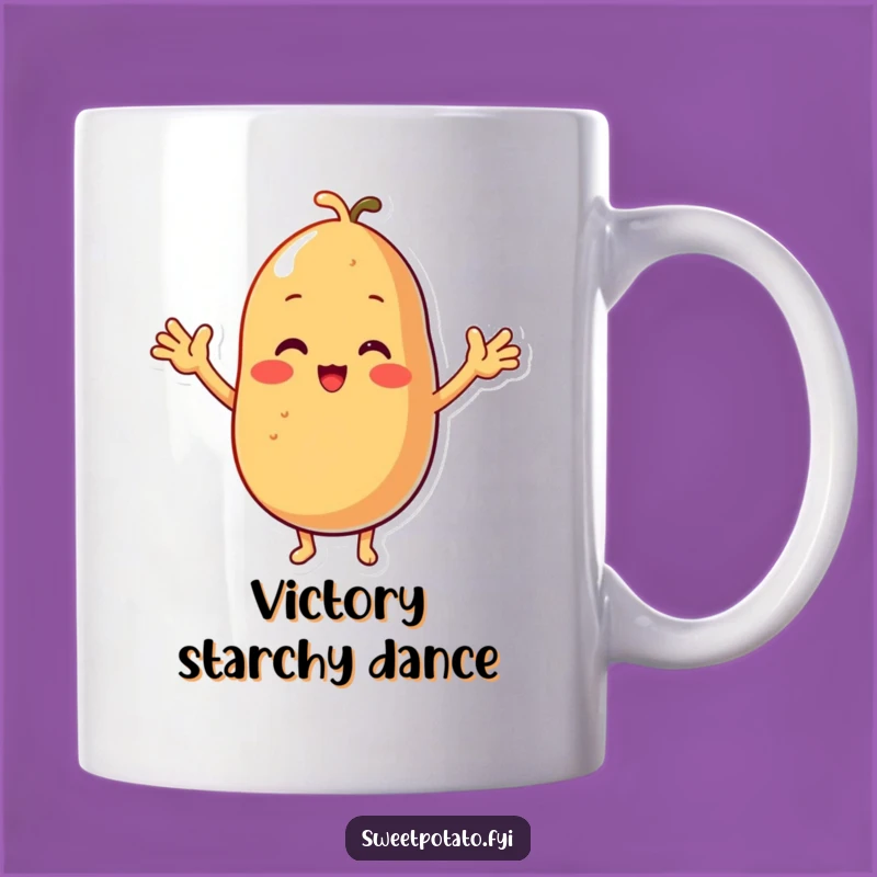 Funny Sweet Potato Cheers Mug - Tiny Arms, Big Fun, Perfect Gift!