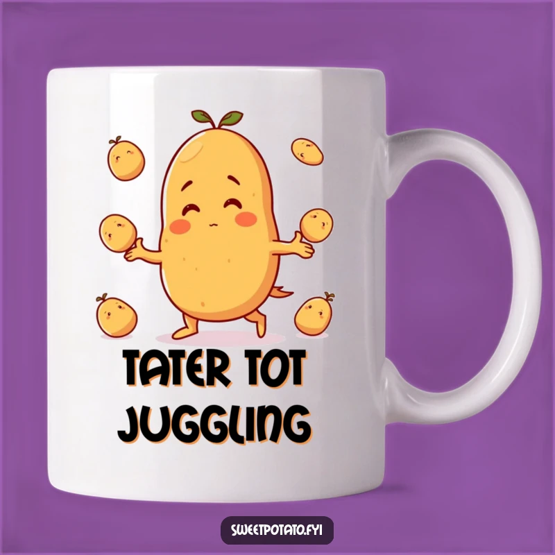 Funny Sweet Potato Juggling Mug - Playful Humorous Gift for Tricksters