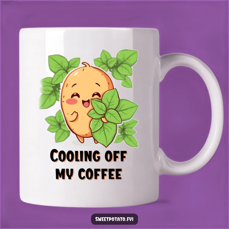 Funny Sweet Potato Mint Leaf Mug: Cool Down with Humor, The Perfect Funny Gift