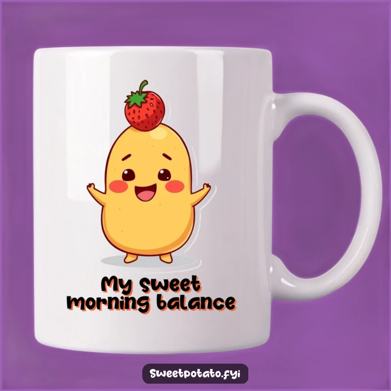 Funny Sweet Potato Strawberry Balance Mug: Playful Skill, The Perfect Funny Gift