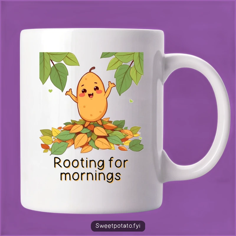 Funny Cheerful Sweet Potato Dance Mug - Hilarious Veggie Gift for Happy People
