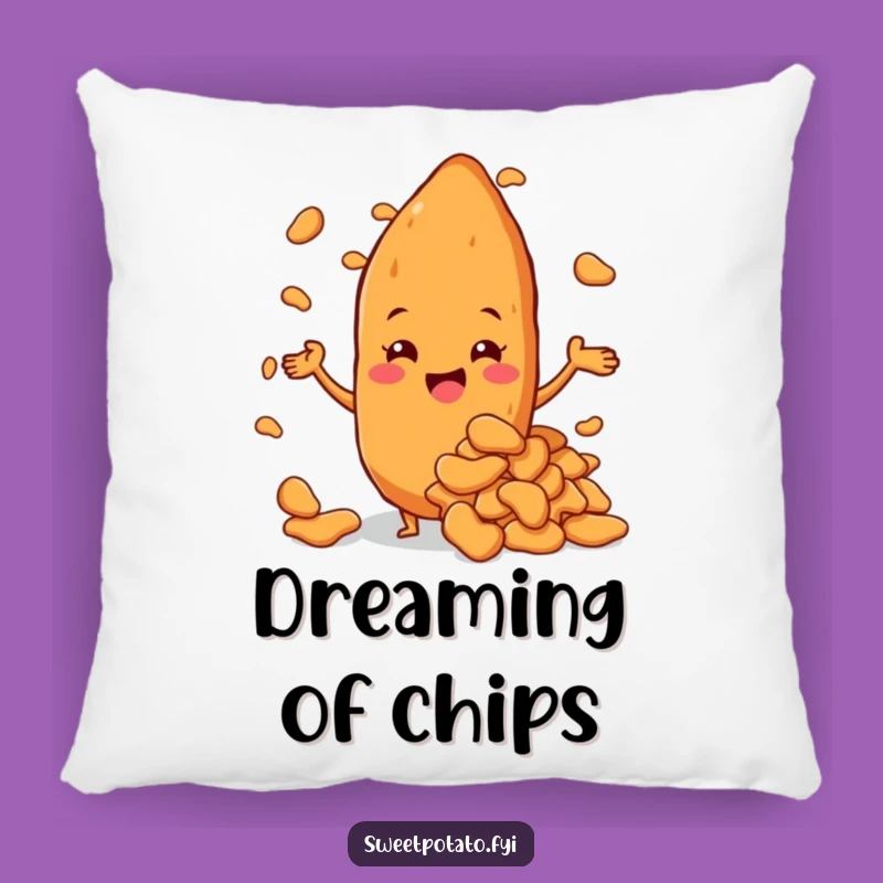 Funny Sweet Potato Chips Pillow: Cuddle Up with Spud-tacular Comfort