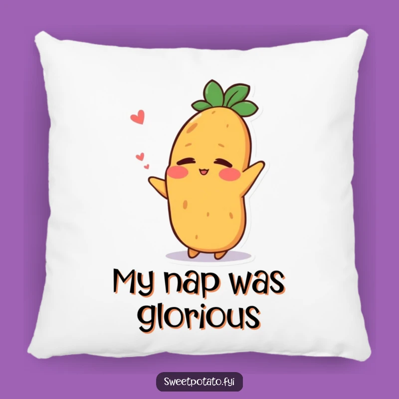 Funny Relaxed Sweet Potato Pillow - Hilarious Comfort for Post-Nap Dreams!
