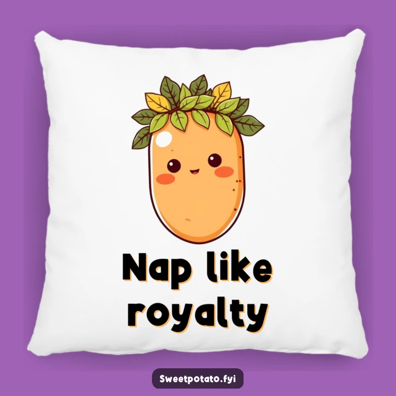 Funny Royal Sweet Potato Pillow - Cozy Comfort for Your Throne!