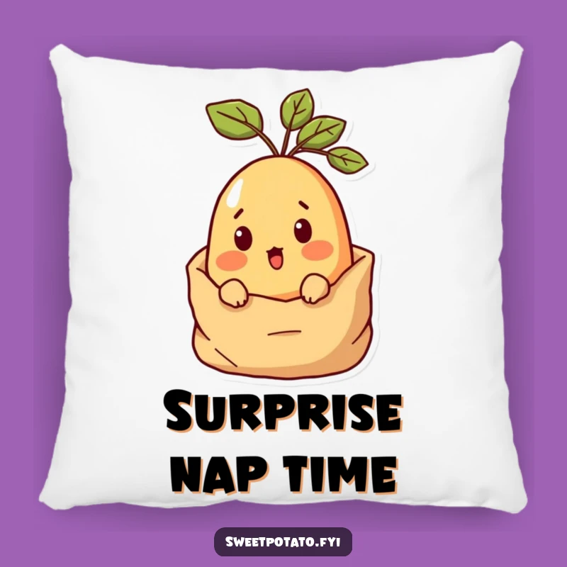 Funny Surprised Sweet Potato Pillow: Soft Peeking Sack Design for a Hilarious Comfort Gift