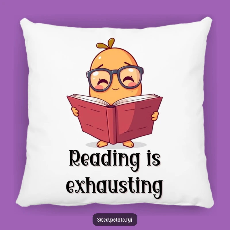 Funny Sweet Potato Pillow: Comfy Spectacled Spud Reading Cushion, Perfect Funny Gift