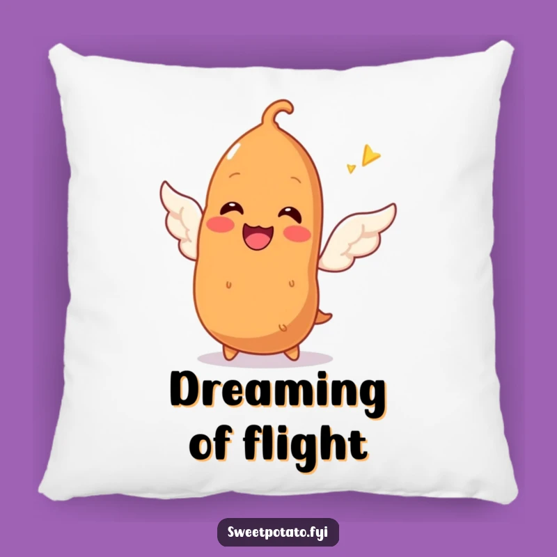 Funny Sweet Potato Wing Attempt Pillow: Dreamy Comfort, Ideal Funny Gift