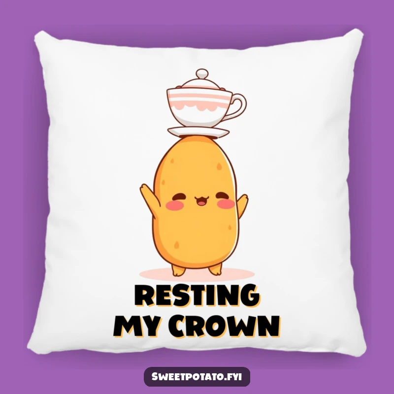 Funny Sweet Potato Balance Pillow: Cozy Teacup Head Cushion, Perfect Funny Gift