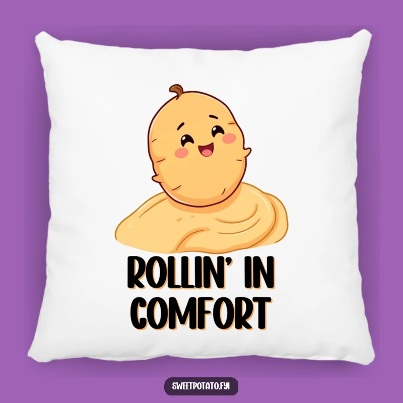 Funny Sweet Potato Hummus Roll Pillow - Comfy & Hilarious Comfort