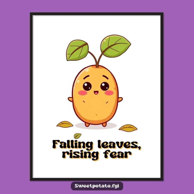 Funny Sweet Potato Surprise Digital Art - Hilarious Cartoon Print for Instant Smiles!