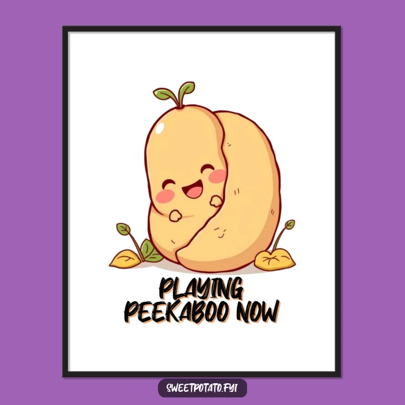 Funny Hide-and-Seek Digital Art: Instant Delighted Spud Decor
