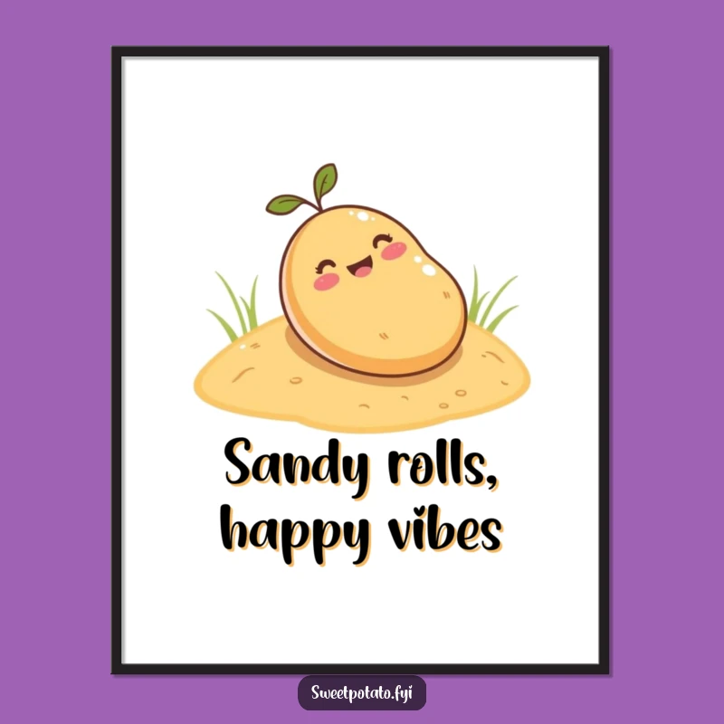 Funny Sweet Potato Digital Art - Instant Cartoon Download for Cheerful Decor