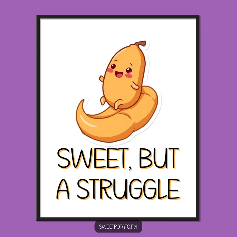 Funny Sweet Potato Caramel Swirl Digital Art: Instant Joy, The Perfect Funny Gift