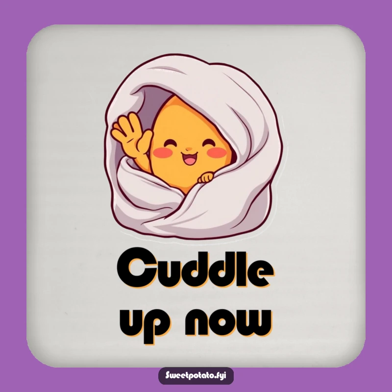 Funny Cozy Sweet Potato Coaster - Protect Surfaces with Hilarious Warmth!