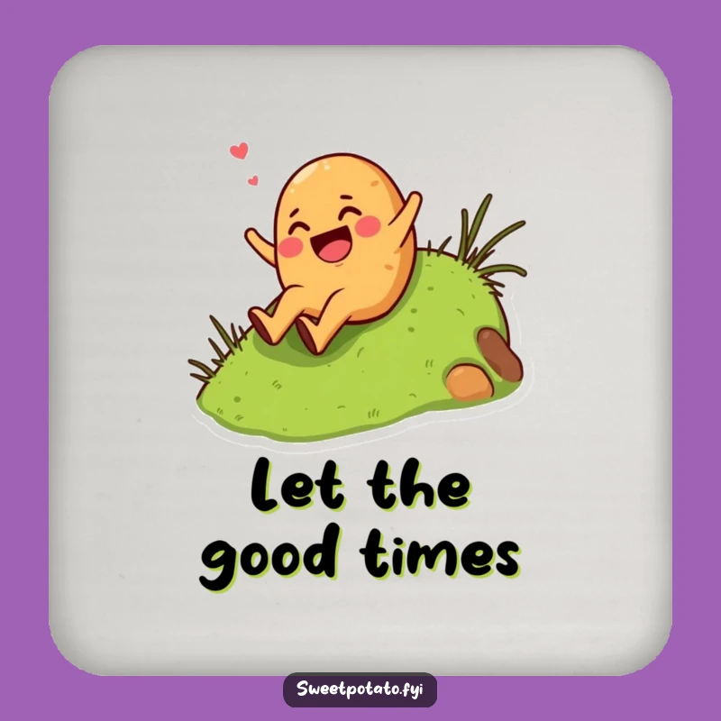 Funny Giggling Sweet Potato Hill Slide Coaster Set - Protect Surfaces with Veggie Thrills