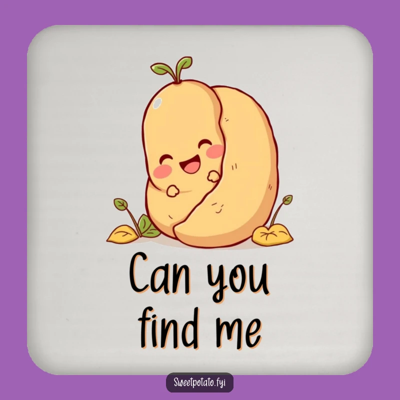 Funny Hide-and-Seek Coaster: Delighted Spud Table Protector Gift