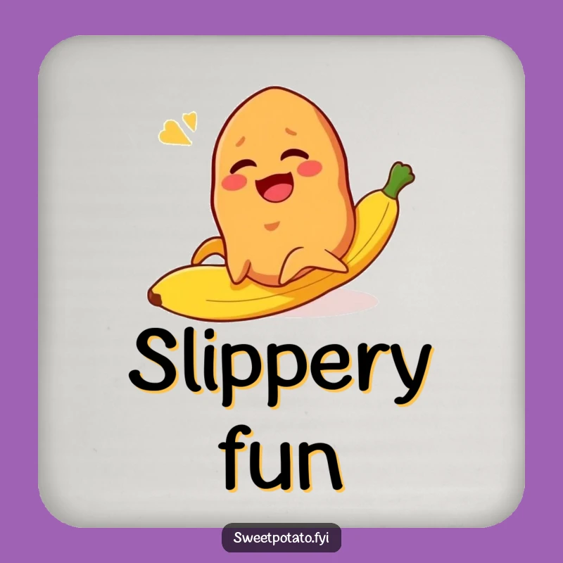 Funny Slipping Potato Coaster: Hilarious Surface Protection with a Comical Veggie