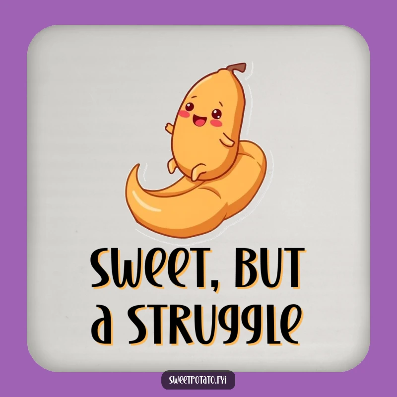 Funny Sweet Potato Caramel Swirl Coaster: Protect Surfaces with Humor, A Great Funny Gift