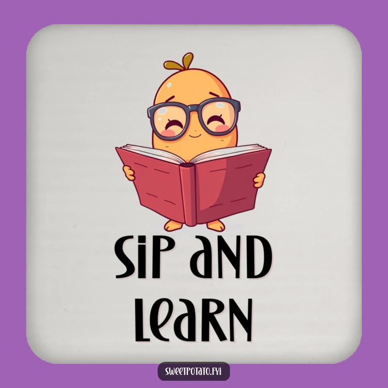 Funny Sweet Potato Coaster: Spectacled Spud Reader Drink Protector, Ideal Funny Gift