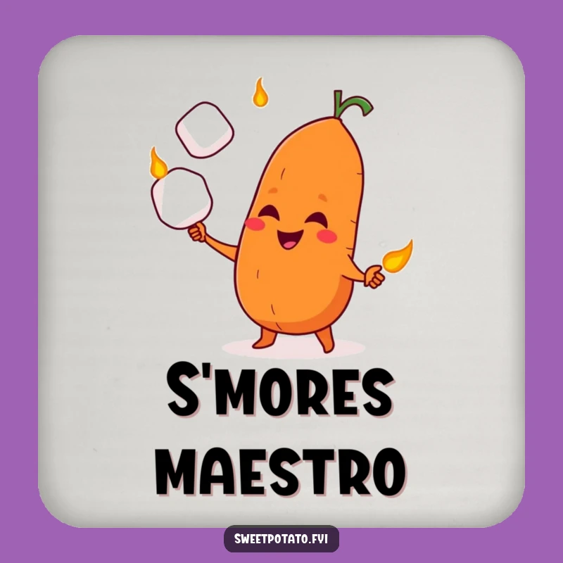 Funny Sweet Potato Marshmallow Juggler Coaster - Protect with Playfulness