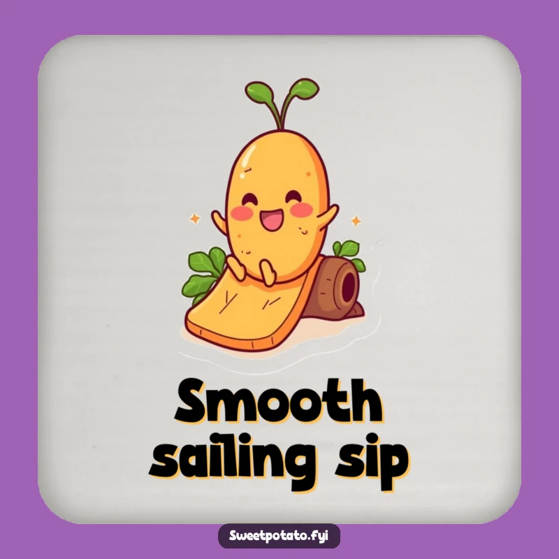 Funny Sweet Potato Yam Slide Coaster Set - Vegetable Adventure Drink Gift