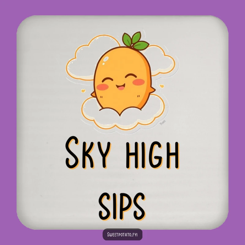 Funny Winking Sweet Potato Cloud Ride Coaster – Cheerful Table Protector Gift