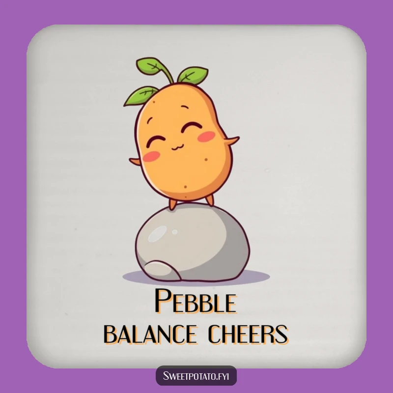 Funny Sweet Potato Wobble Coaster: Protect Surfaces with Humor