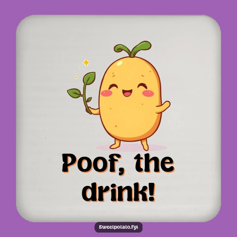 Funny Sweet Potato Magic Coaster Set - Vegetable Illusion Drink Gift