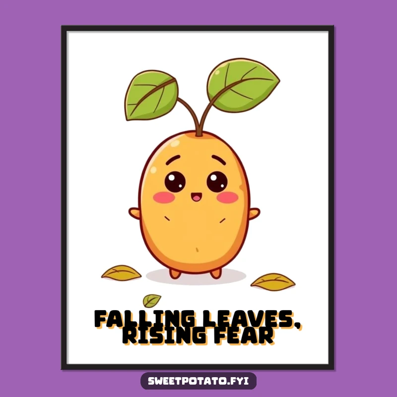 Funny Sweet Potato Autumn Surprise Poster - Hilarious Wall Art for a Laugh!