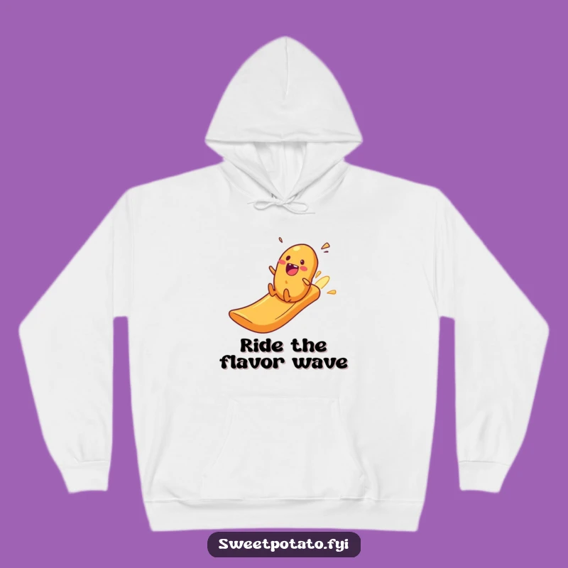 Funny Crisp Slide Hoodie: Cozy Excited Spud Thrill Seeker Gift