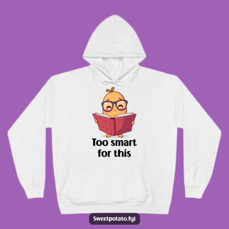 Funny Sweet Potato Hoodie: Cozy Spectacled Spud Reading Design, Perfect Funny Gift